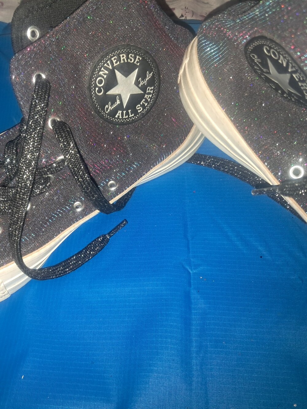 Multichrome Converse Glitter High Tops